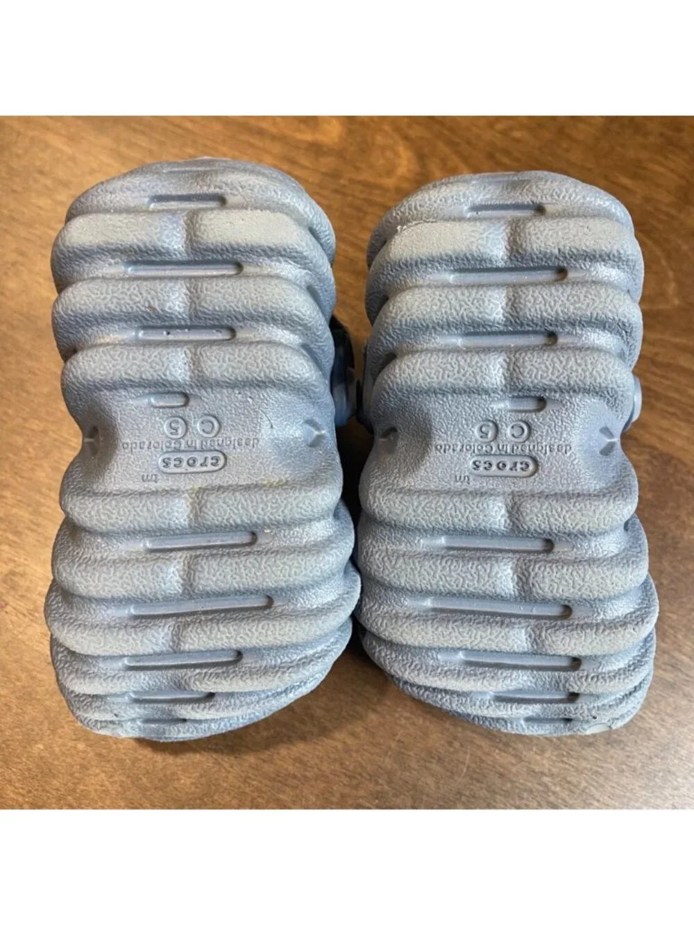 Crocs‎ Echo Clog Toddler Boys Size 5 Construction Truck Jibbitz Gray Waterproof